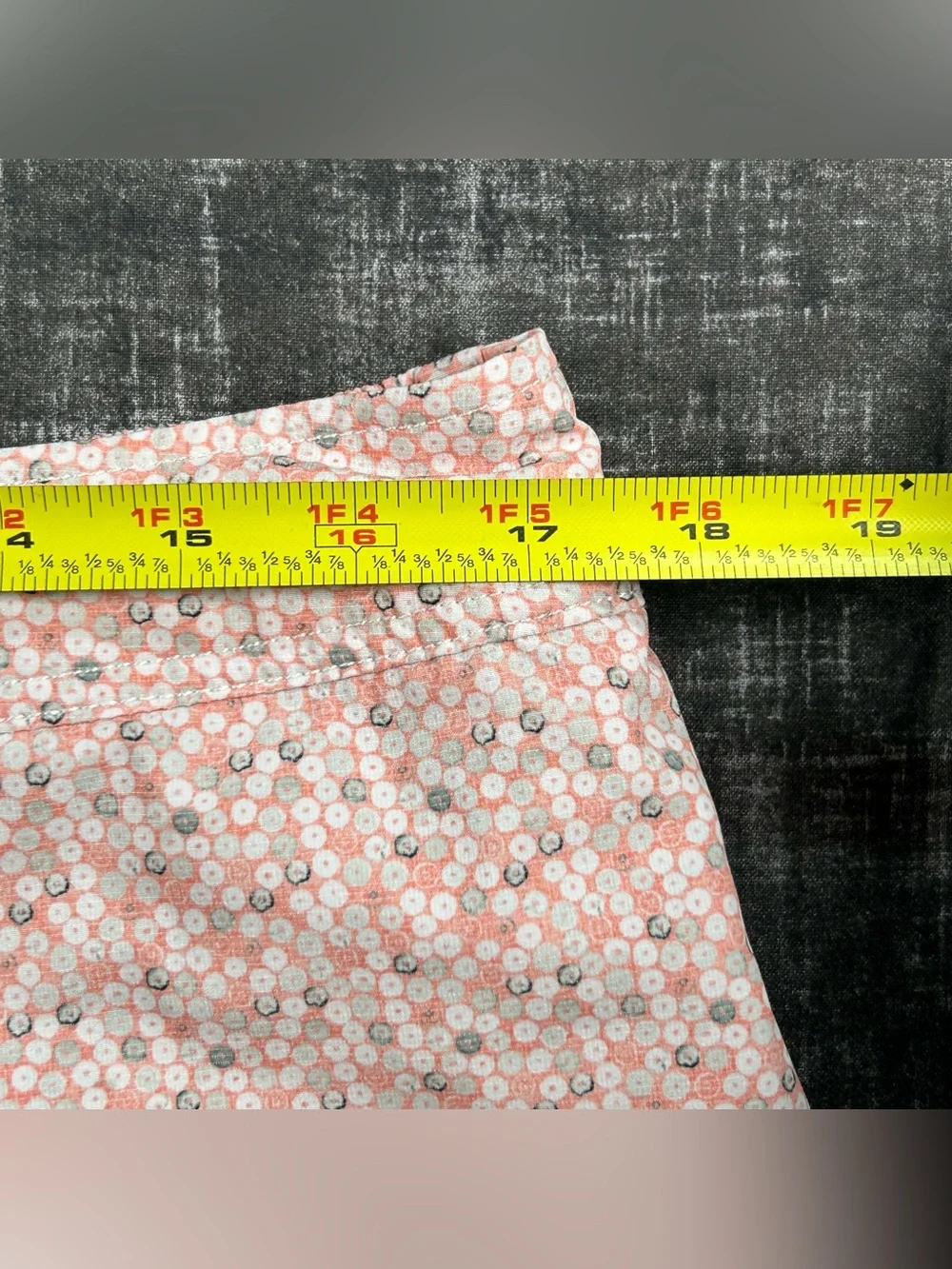 Johnnie O Surf Shorts Men XL Peach/Orange Taco Jaco Geometric Floral Swim Trunks